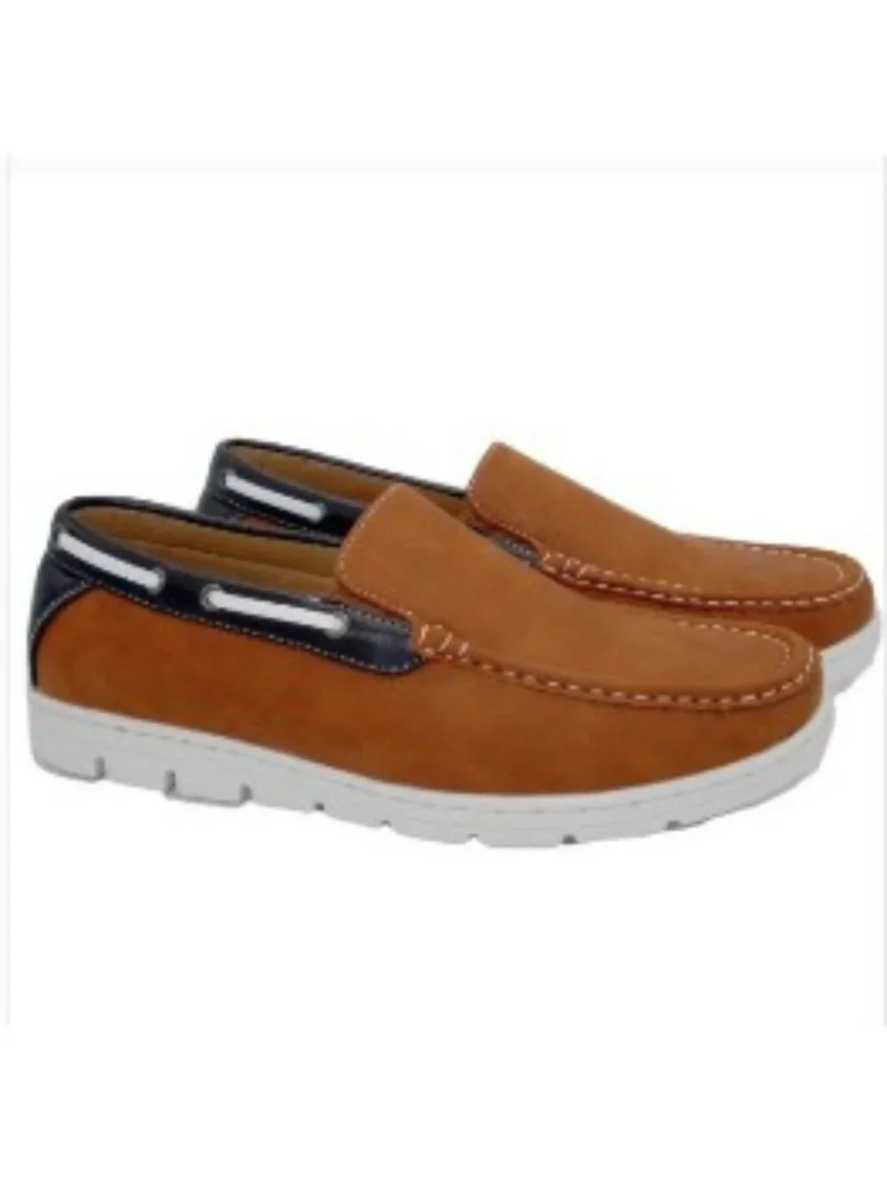 Men's Moccasins Driving Comfort Slip on Loafers Boat Shoes Tan
